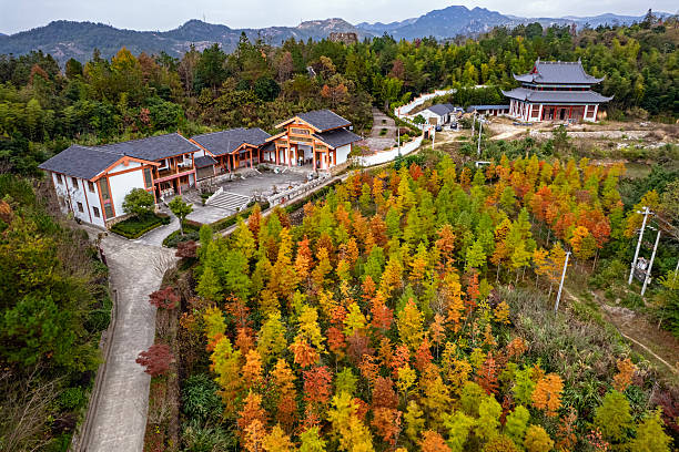 Autumn scenery in Tiantai Mountain