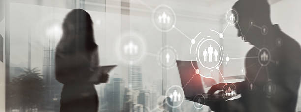 istock People relation and organization structure. Human resource management mixed media finance concept 2220237473
