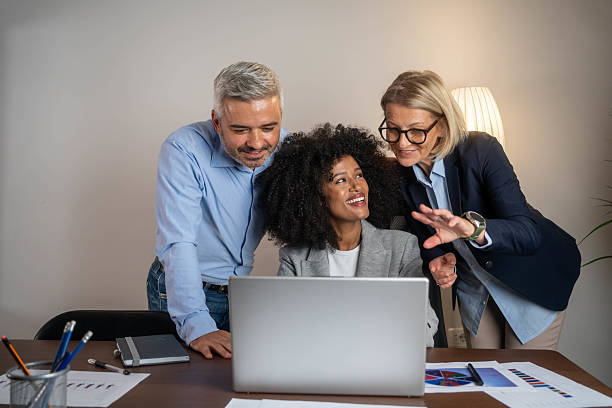 istock Business people having a meeting in a tech company 2220238748