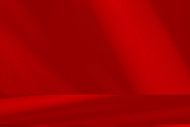 istock Wall interior background, studio and backdrops show products.with shadow from window color red . background for text insertion and presentation product 2220239093