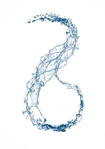 Abstract blue water swirl 3d illustration