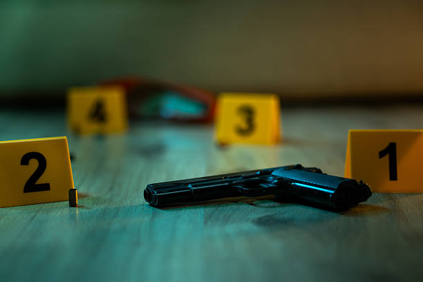 Gun at a crime scene