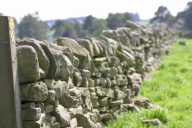 istock Close up of a dry stone wall 2220248010