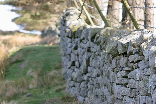istock Close up of a dry stone wall 2220248022