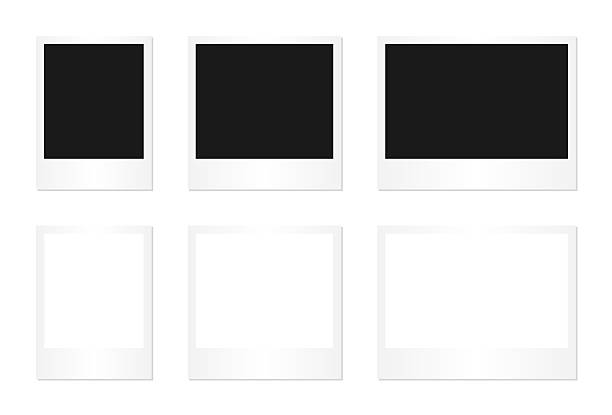 istock Set of blank polaroid photo frames with white border on transparent background arranged in grid layout for scrapbook template memory collage decoration presentation photography design mockup 2220249328