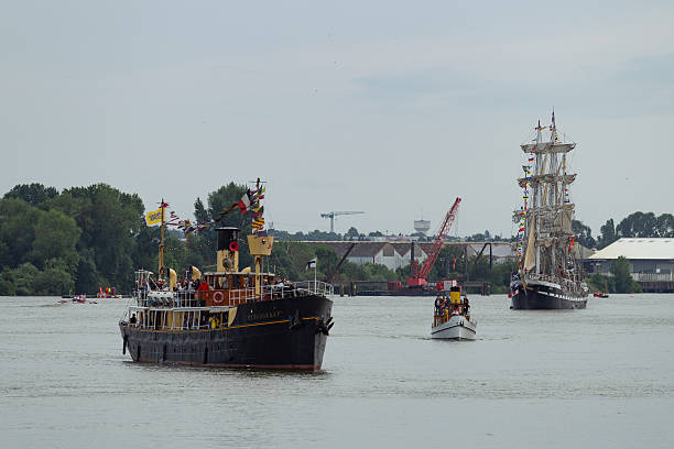 Nantes, June 14th 2025: Debord de Loire 2025, the big nautical parade from Saint-Nazaire to Nantes. The steamer \