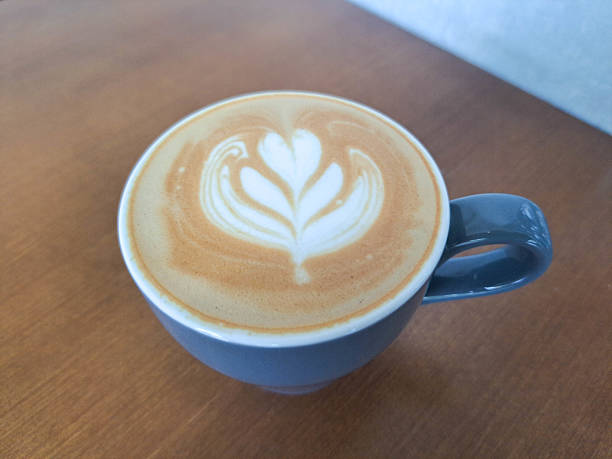 Fresh Hot Espresso Coffee In White Mug. Drink Menu.