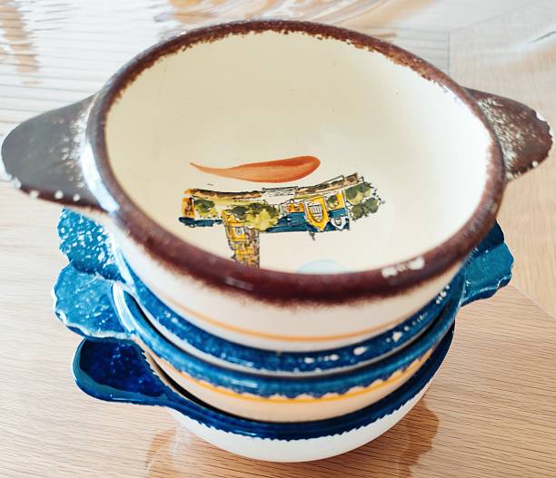 Stacked set of Breton bowls