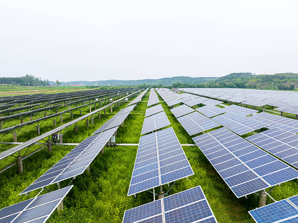 istock Large solar farms on the grassland 2220256099