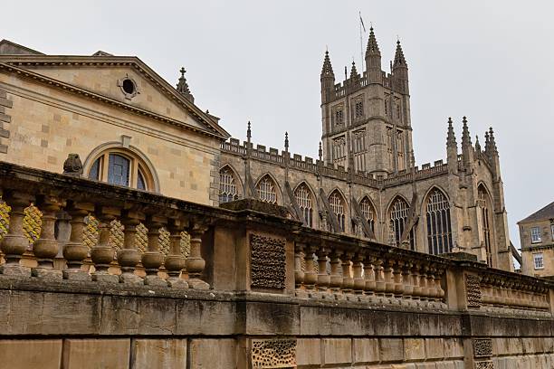 View of Bath Abbey n the centre of Bath UK.