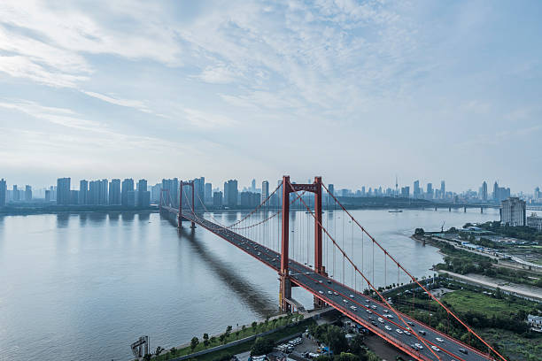 istock Beautiful scenery of Wuhan Yangtze River Bridge 2220269873