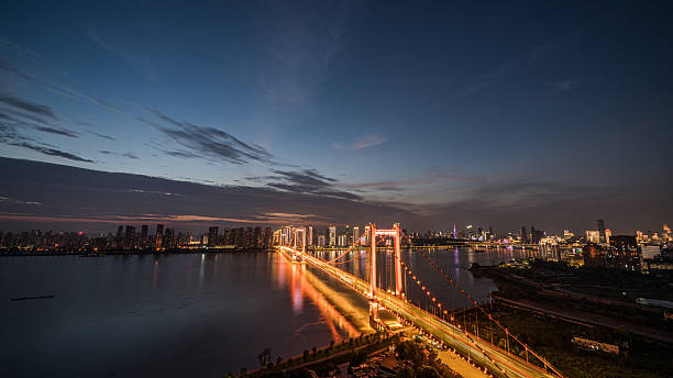 istock Beautiful scenery of Wuhan Yangtze River Bridge 2220269890