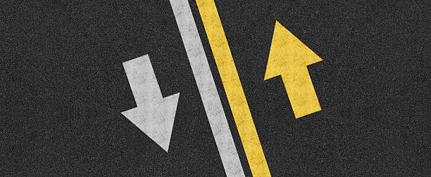 Opposing Directions Road Concept