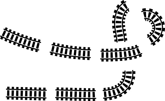 Train Rails Graphic Railway Train Track Vector Route Rail Line Subway Map And Railroad ...