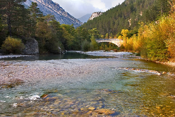 Cinqueta river in Bal de Chistau Pyrenees valley of Huesca Aragon in Spain also called Gistain valley