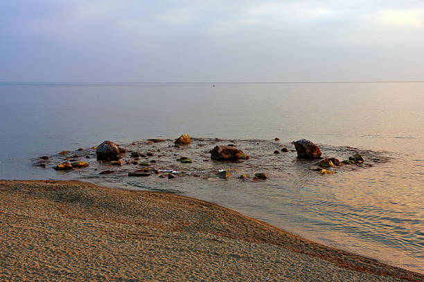 beach in cogoleto genoa italy
