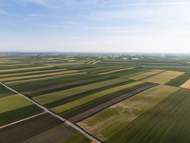 istock Aerial view of agricultural land 2220281114