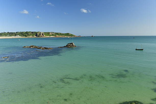 View of coastal landscape at Paignton, Devon, UK