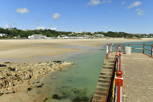 Popular island coastal resort in the Summer.