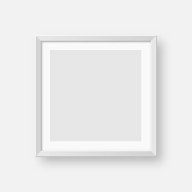 istock Realistic blank white picture frame. Modern poster mockup for artwork, photography, or advertising. Perfect for art galleries, interior decor, and branding. Vector illustration 2220287632