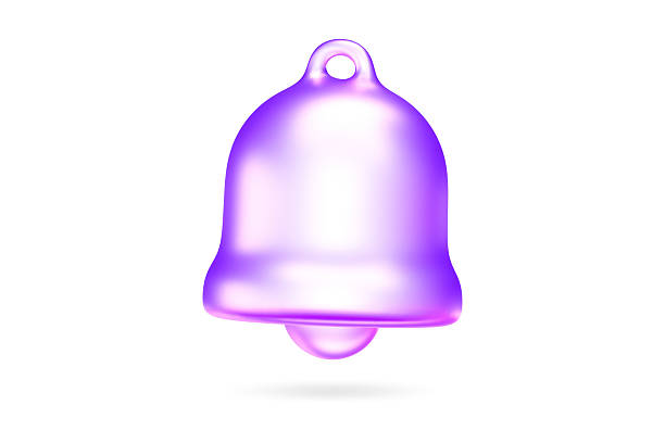 Notification bell alarm subscription 3D symbol background.