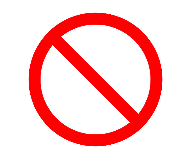 istock A universal symbol of prohibition. Striking red circle with a diagonal line, conveying restriction or denial. Ideal for safety warnings, no entry zones, and indicating restrictions. 2220304834