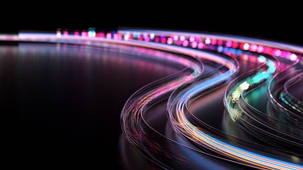 istock Physical Infrastructure of the Internet -  visualization inside fiber optic cable.  abstract concept. 2220305863