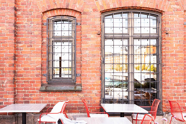 istock Glass windows detail on building facade. 2220311466