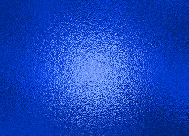 istock Blue Foil Texture Background with Glass Effect, Illustration. Abstract gradient bright and shiny light reflection rough texture 2220316853