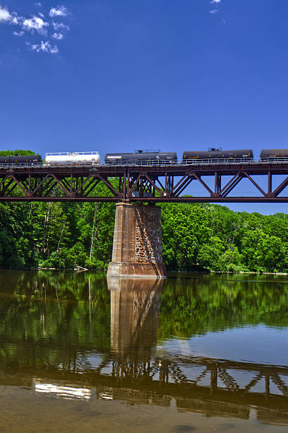 istock Brick pillar supporting the train bridge near Paris, ON, Canada 2220317792