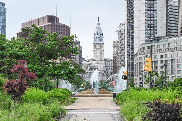 Philadelphia center city with City Hall in the view.