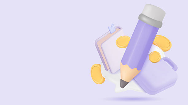 istock Pencils, bags and money educational book for college or university student Education and inserting text or announcements. 2220322187