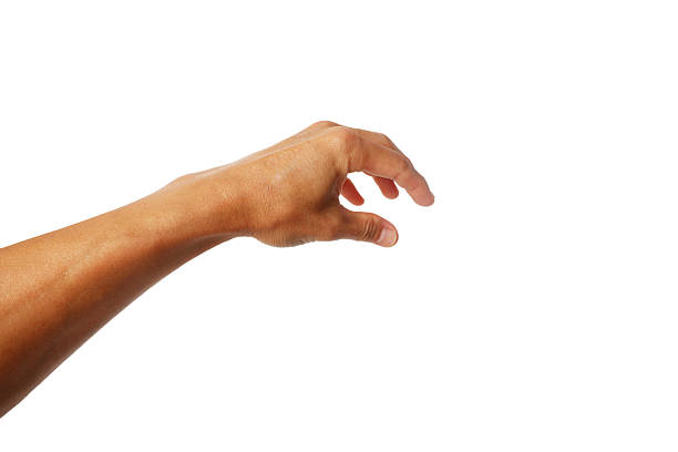 istock Asian man's hands showing in various gestures on white background. 2220322703