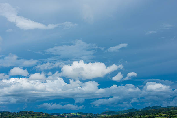 Distant scene of sailboats on tranquil bay
