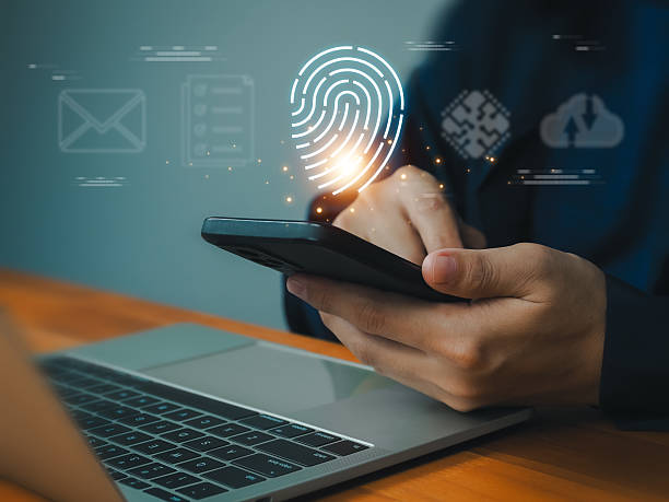istock Fingerprint security for people using smartphones and laptops 2220338628