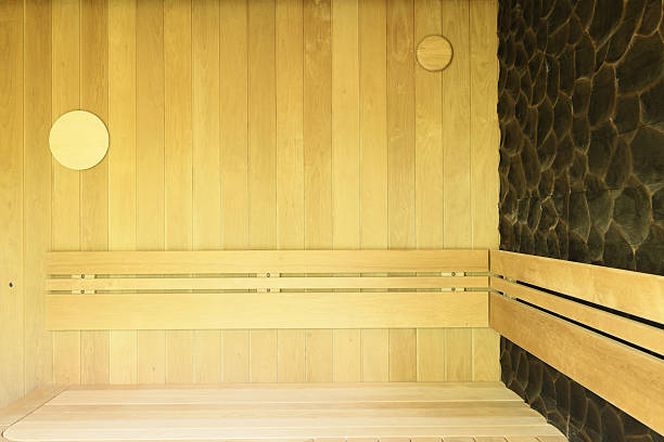 istock The Contemporary Sauna Interior features natural wood and stone elements for a tranquil space 2220340934