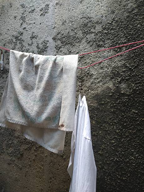 istock Towels and t-shirts are being dried 2220346306