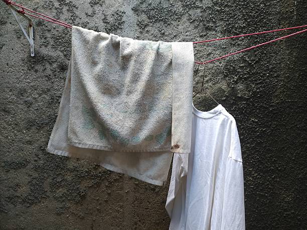 istock Towels and t-shirts are being dried 2220346388