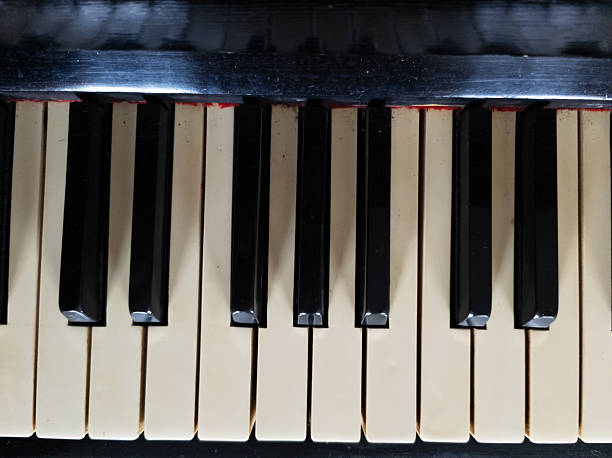 istock A close up of a piano keyboard with black and white keys 2220347380