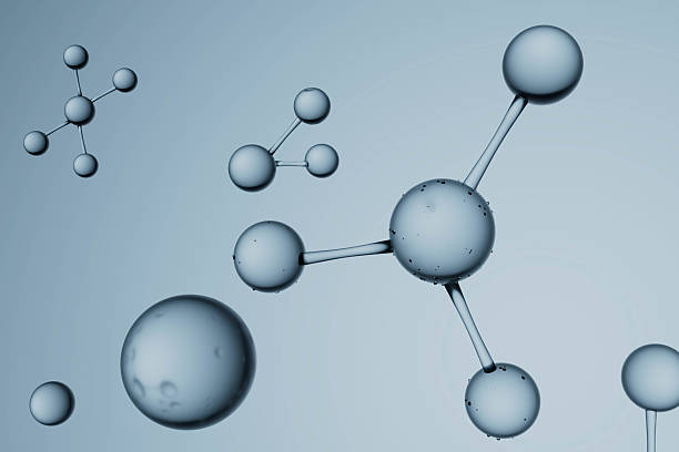 istock A blue molecule with a yellow circle in the middle 2220348173