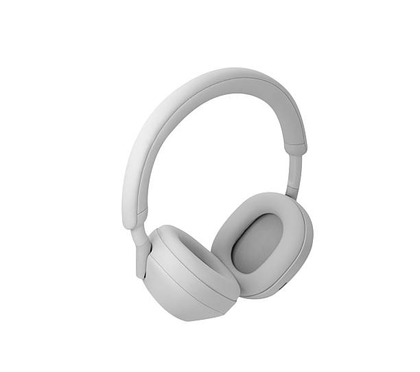 istock Headphones isolated. White Wireless headset on white background,Element object for new technology or Trendy minimal music device for advertising or product catalog banner,Object with clipping path 2220359249