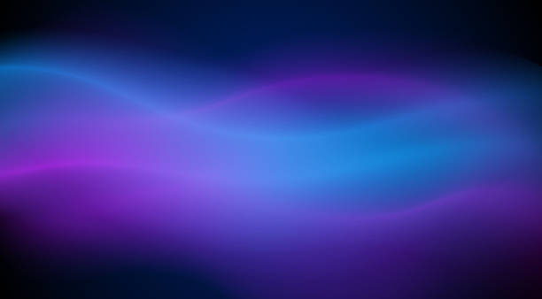 Abstract blue purple blurred wavy lines background vector art illustration