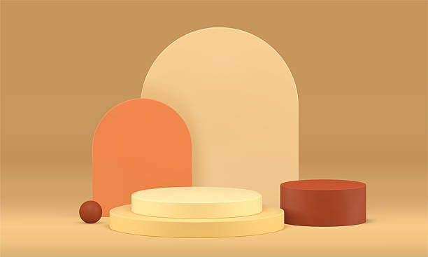 istock 3d neutral cylinder podium pedestal mock up for product show realistic vector illustration 2220359652