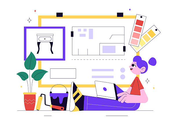 20+ Interior Design Work In Progress Stock Illustrations, Royalty-Free ...