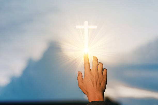 istock Human hands open palm up worship. Eucharist Therapy Bless God Helping Repent Catholic Easter Lent Mind Pray. Christian Religion concept background. fighting and victory for god 2220365964