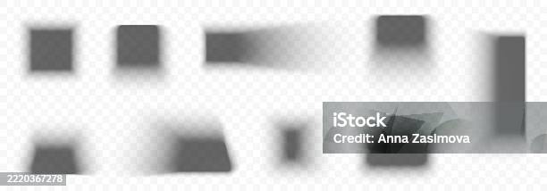 Drop Shadows From Various Shapes Different Angles And Sizes Realistic ...