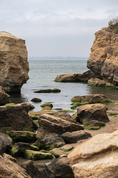 istock Rocky channel toward sea landscape coastal view 2220368874