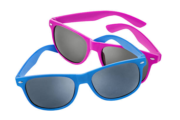 istock Blue and pink Sunglasses isolated on white background 2220372697
