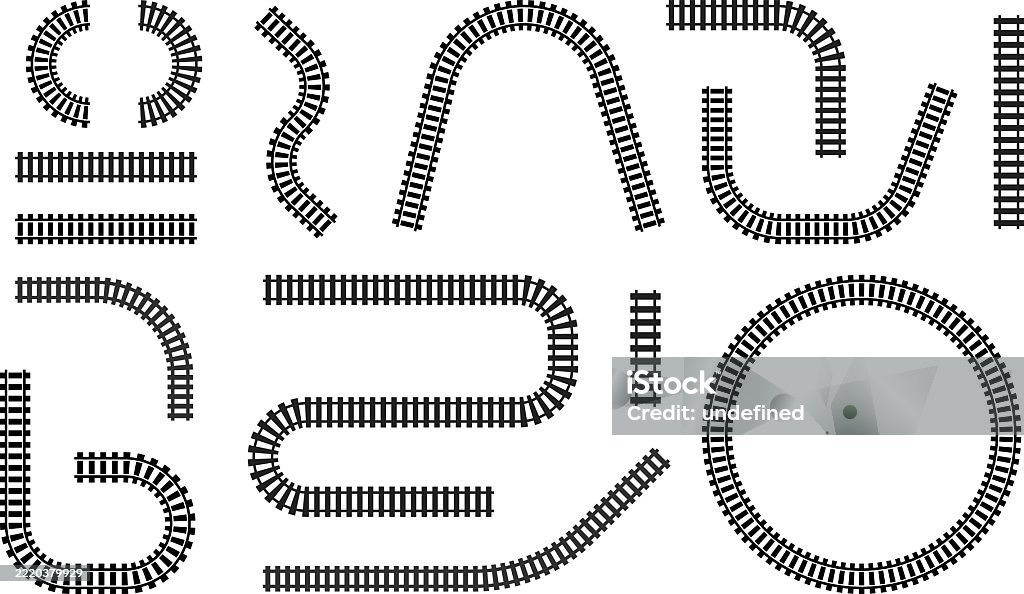 Train Rails Graphic Railway Train Track Vector Route Rail Line Subway Map And Railroad ...