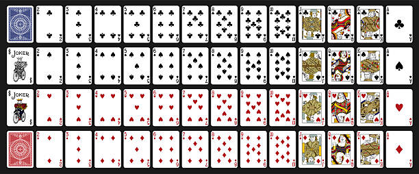 istock Poker playing cards, full deck -Classic playing cards - Poker set with isolated cards 2220382760